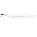 Manuell utvidbar markise med LED-lamper Hvit 3 x 2,5 m