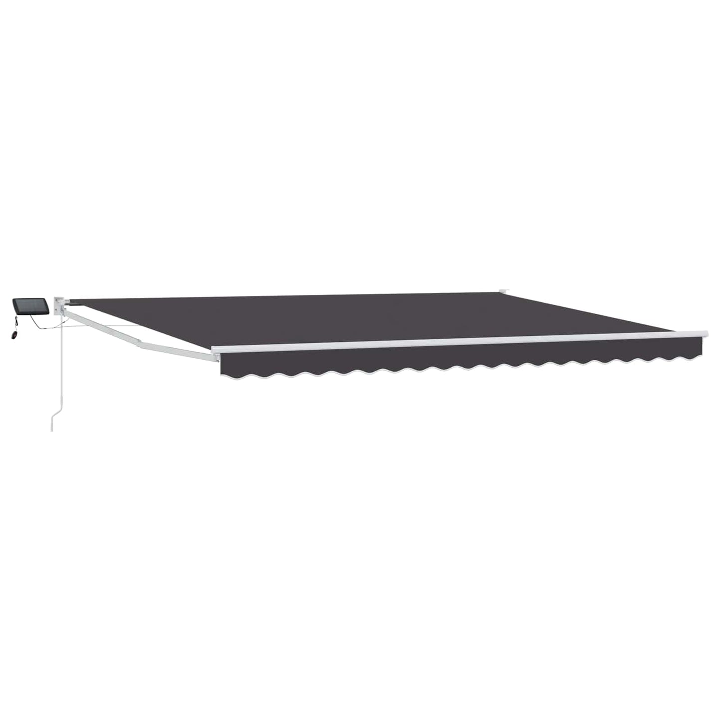 Manuell utvidbar markise med LED-lamper 4 × 3 m
