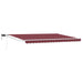 Manuell utvidbar markise med LED-lamper 4,5 × 3 m