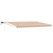 Manuell utvidbar markise med LED-lamper 4,5 × 3 m