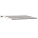 Manuell utvidbar markise med LED-lamper 4,5 × 3 m