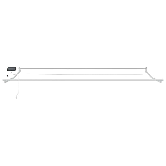 Manuell utvidbar markise med LED-lamper 4,5 × 3 m