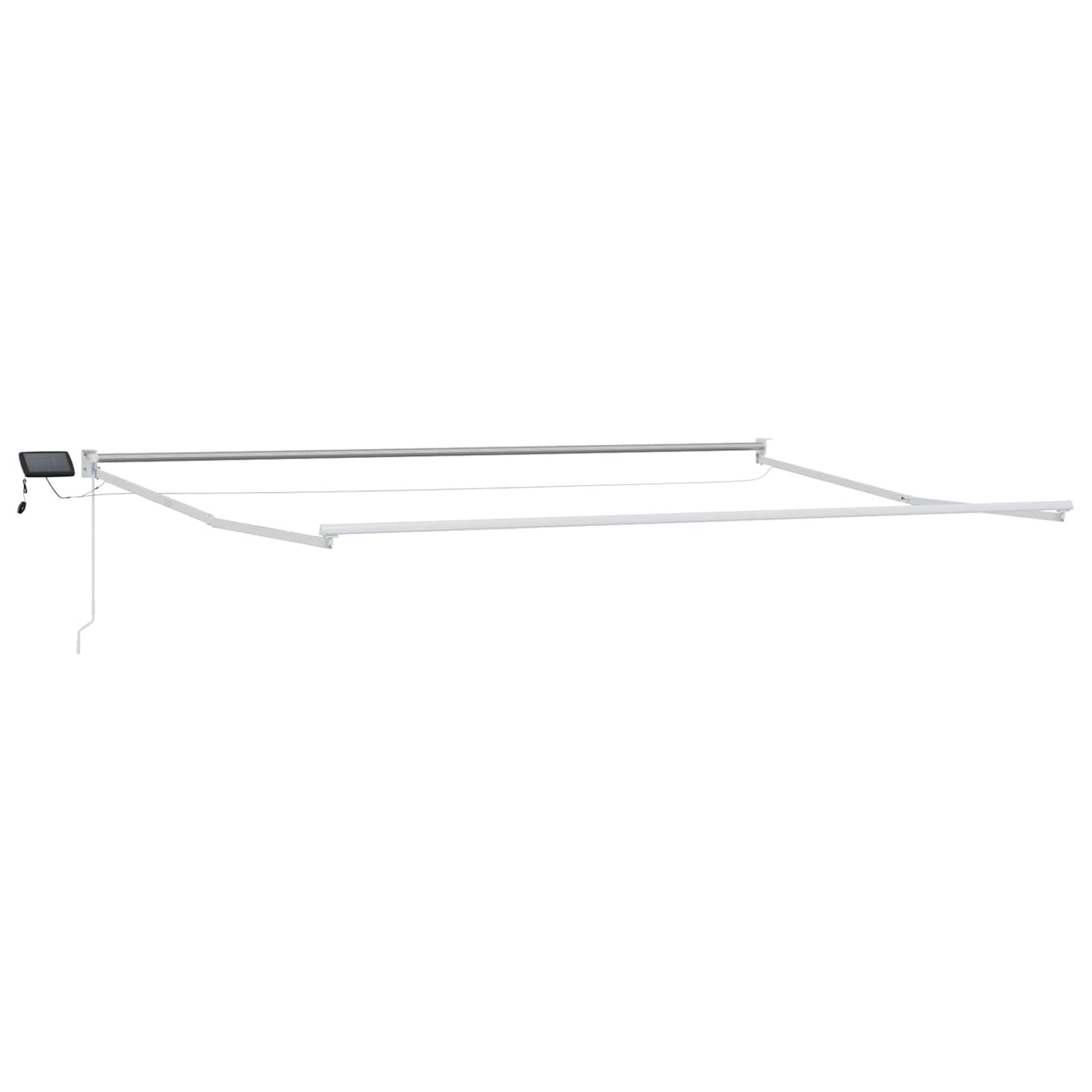 Manuell utvidbar markise med LED-lamper 5 x 3 m