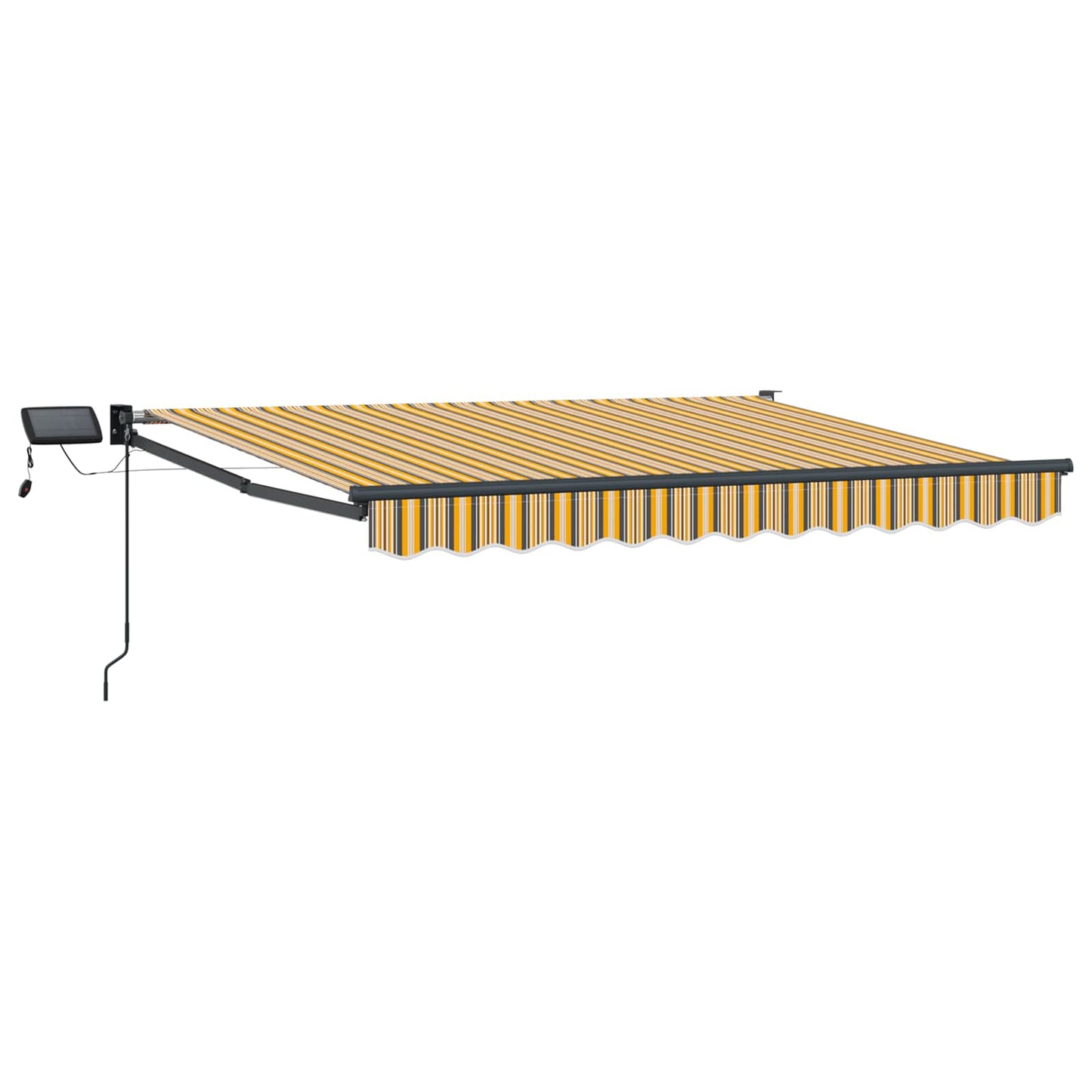 Manuell utvidbar markise med LED-lamper 2,5 x 2 m