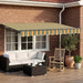Manuell utvidbar markise med LED-lamper 2,5 x 2 m