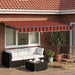 Manuell utvidbar markise med LED-lamper 3 x 2 m