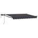Manuell utvidbar markise med LED-lamper Antrasitt 3 x 2,5 m