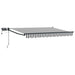 Manuell utvidbar markise med LED-lamper 3 x 2,5 m