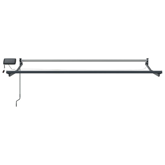 Manuell utvidbar markise med LED-lamper Flerfarget 3 x 2,5 m