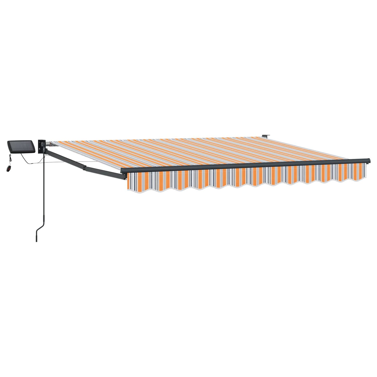 Manuell utvidbar markise med LED-lamper 3 x 2,5 m