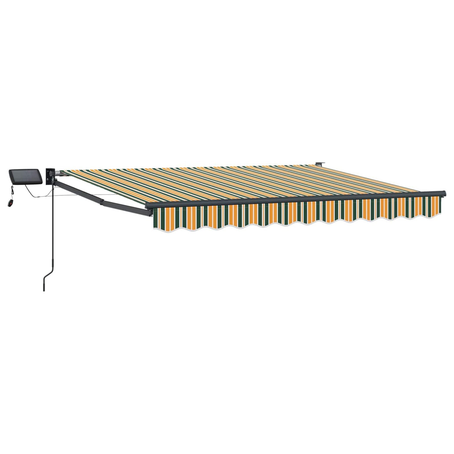 Manuell utvidbar markise med LED-lamper 3 x 2,5 m