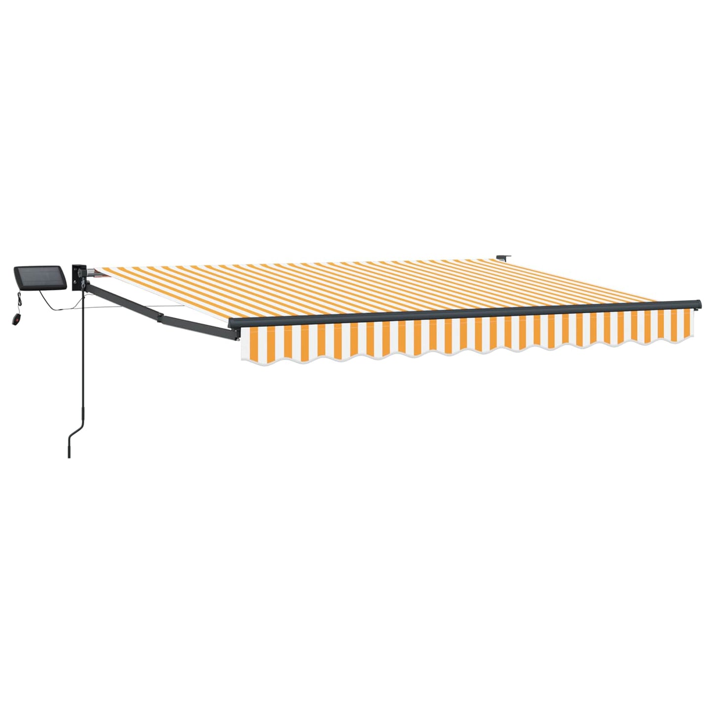Manuell utvidbar markise med LED-lamper 3,5 x 2,5 m