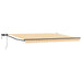 Manuell utvidbar markise med LED-lamper 4 × 3 m