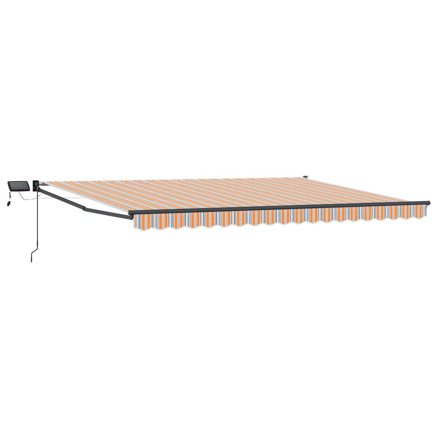 Manuell utvidbar markise med LED-lamper 4 × 3 m