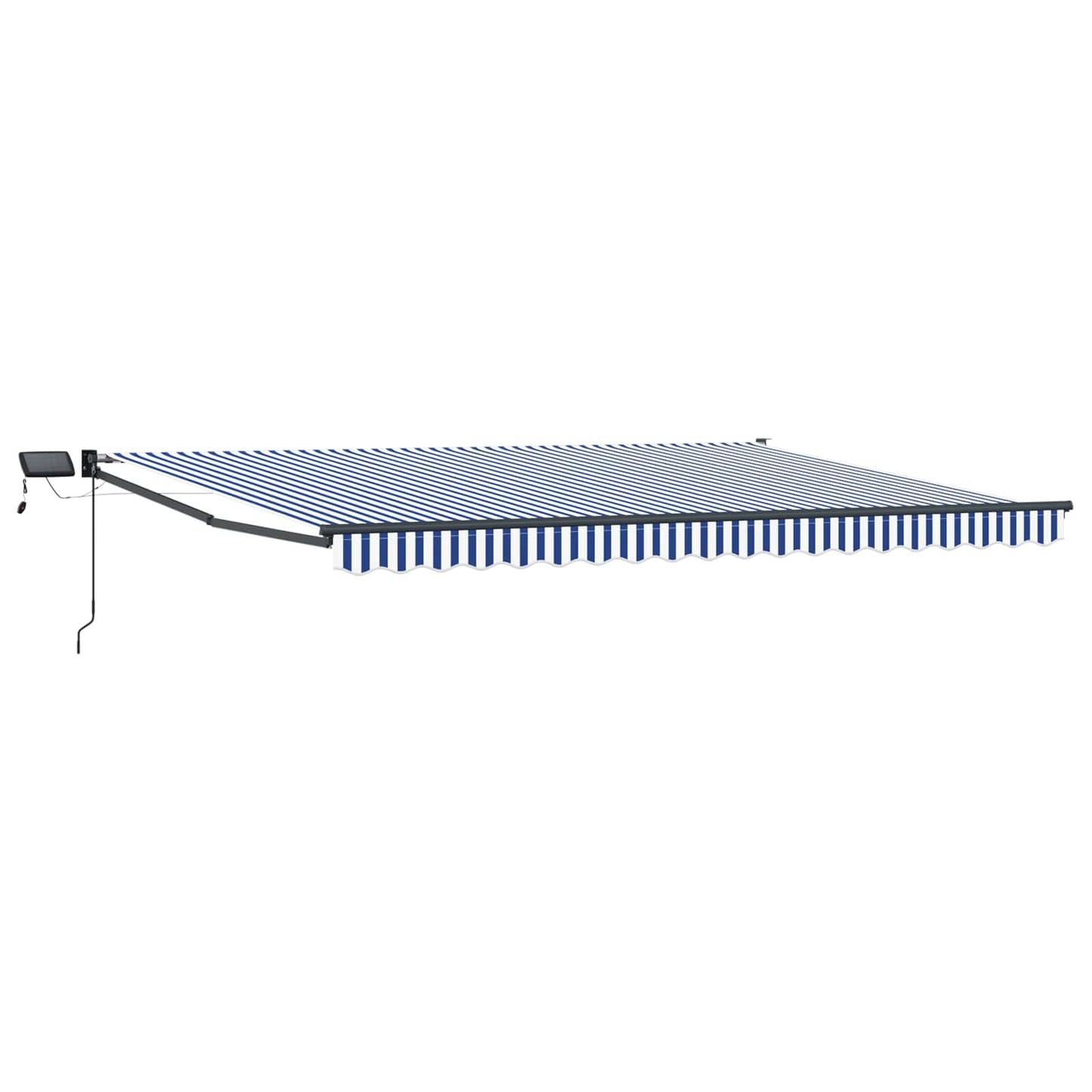 Manuell utvidbar markise med LED-lamper 4,5 × 3 m
