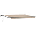 Manuell utvidbar markise med LED-lamper 4,5 × 3 m