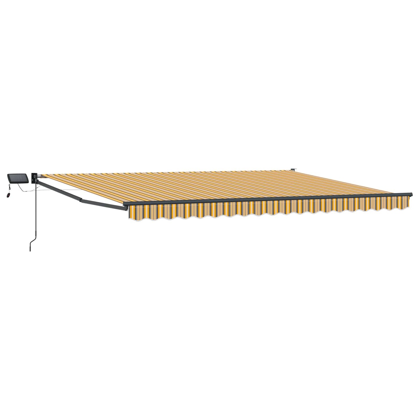 Manuell utvidbar markise med LED-lamper 5 x 3 m