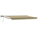 Manuell utvidbar markise med LED-lamper 5 x 3 m