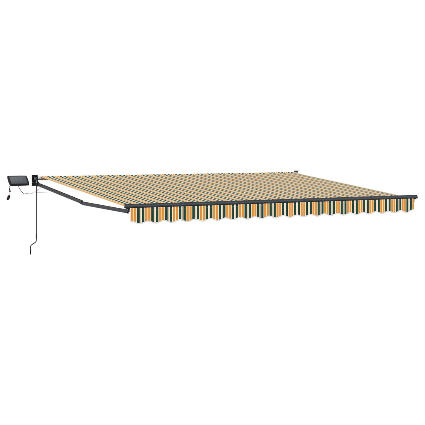 Manuell utvidbar markise med LED-lamper 5 x 3 m