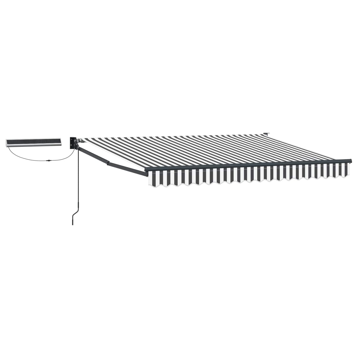 Elektrisk Utrekkbar Markise Antrasitt og Hvit 3 x 2 m