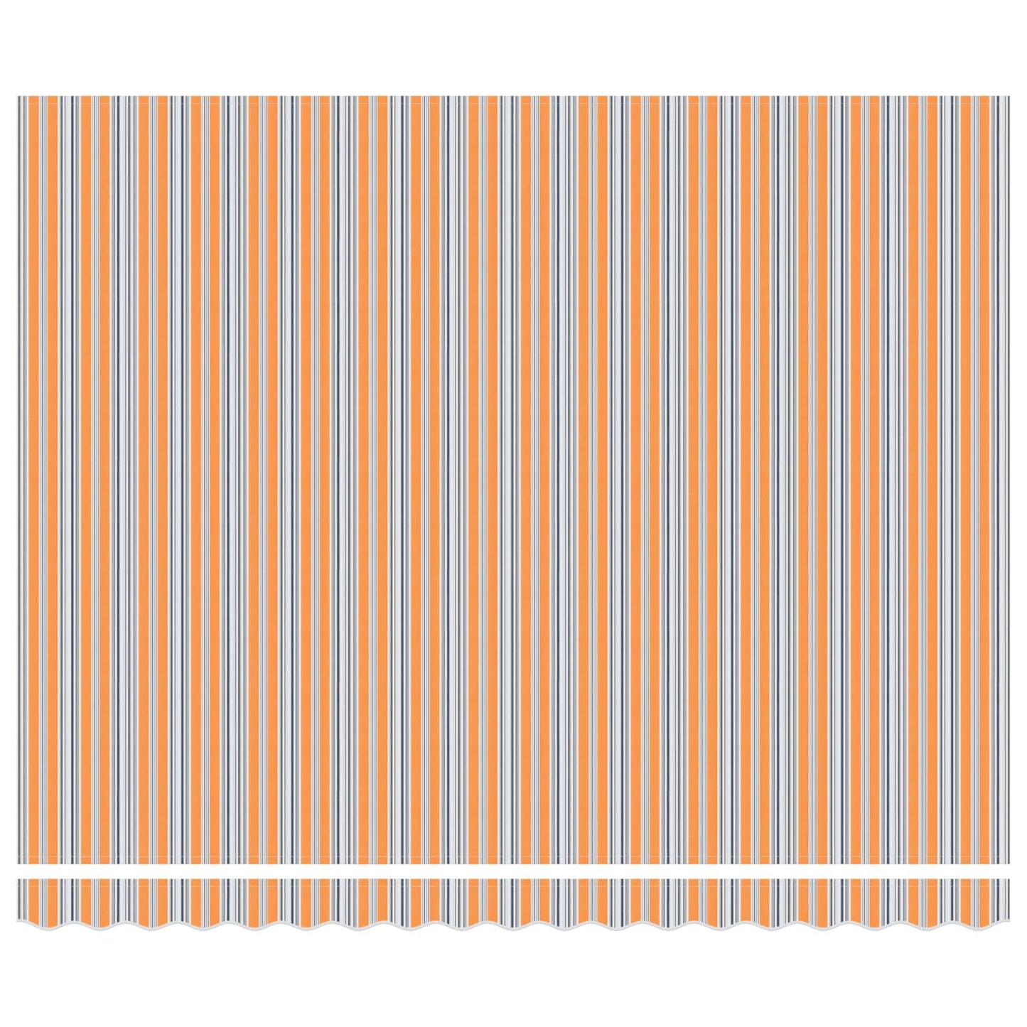 Innvendbar Markise Oransje og Grå 400 × 300 cm Lær og aluminium