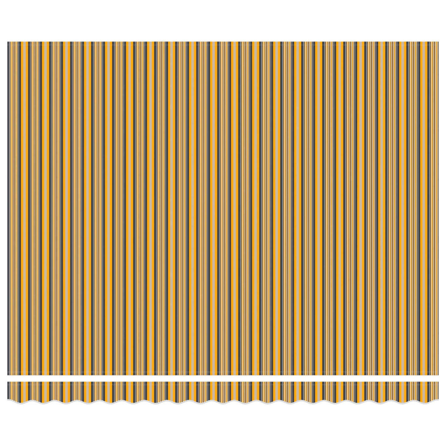 Innvendbar Markise Gul og Grå 400 × 300 cm Lær og aluminium