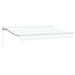 Manuell utskiftbar markise Hvit 3 x 2,5 m