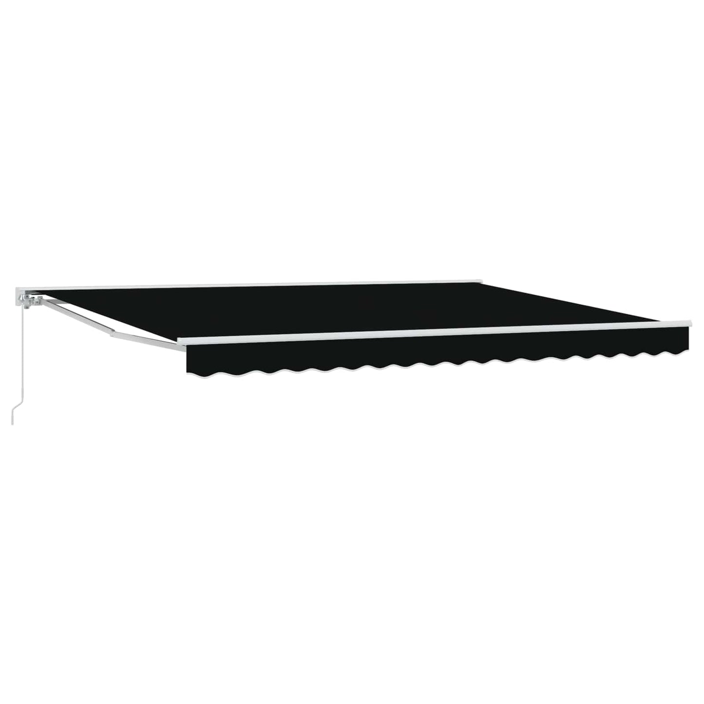 Manuell utskiftbar markise Svart 4 × 3 m