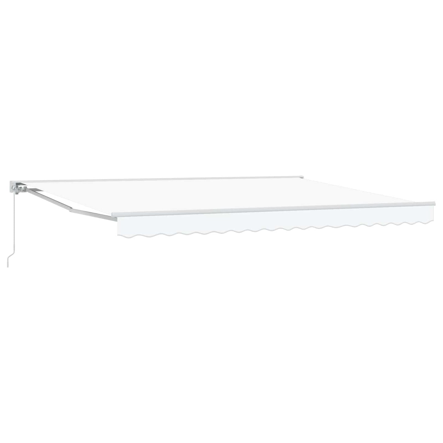 Manuell utskiftbar markise Hvit 4 × 3 m Polyester med PU-belegg