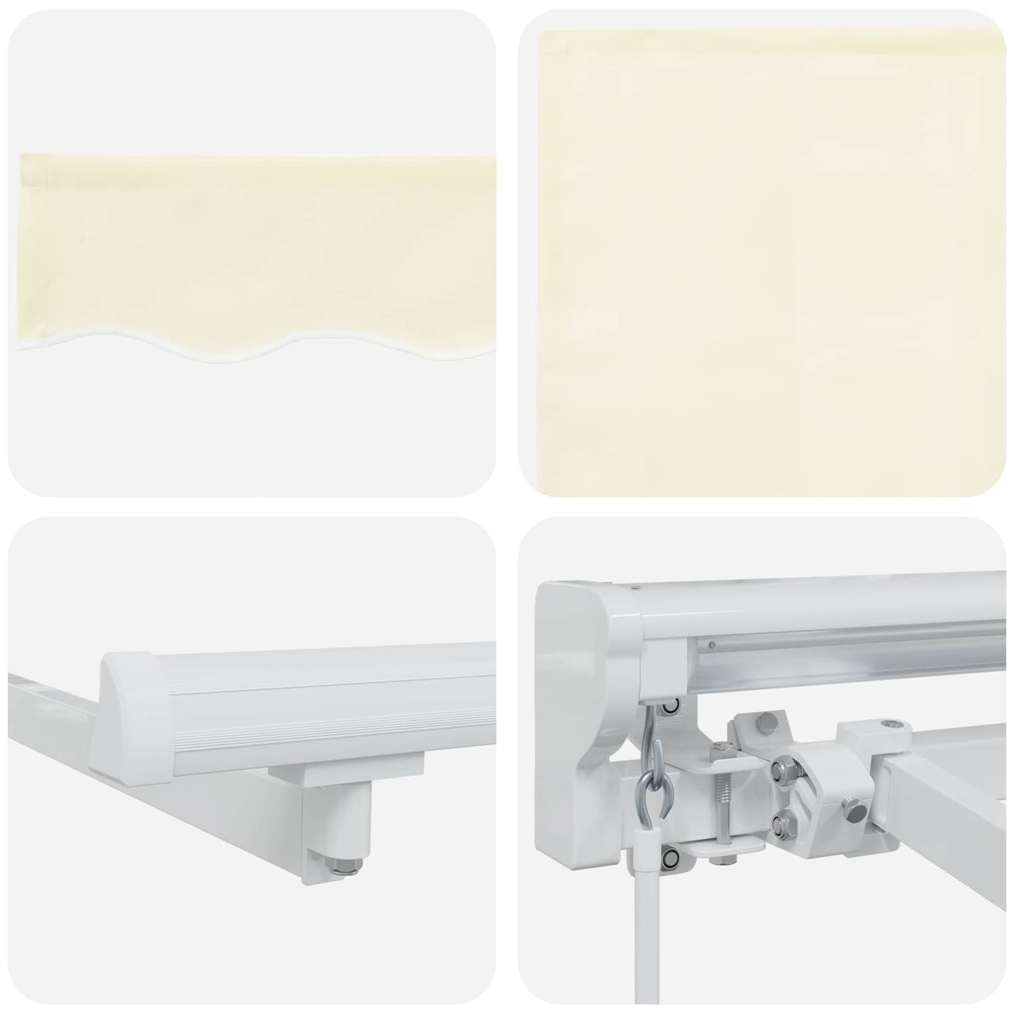 Manuell utskiftbar markise Krem 4,5 × 3,5 m