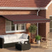 Manuell utskiftbar markise Brun 3 x 2 m Polyester med PU-belegg