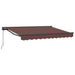 Manuell utskiftbar markise Brun 3,5 x 2 m