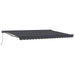 Manuell utskiftbar markise Antrasitt 5 × 3,5 m