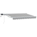 Manuell markiseramme med LEDs Antrasitt og Hvit 3 x 2,5 m
