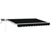 Manuell markiseramme med LEDs Svart og Hvit 3 x 2,5 m