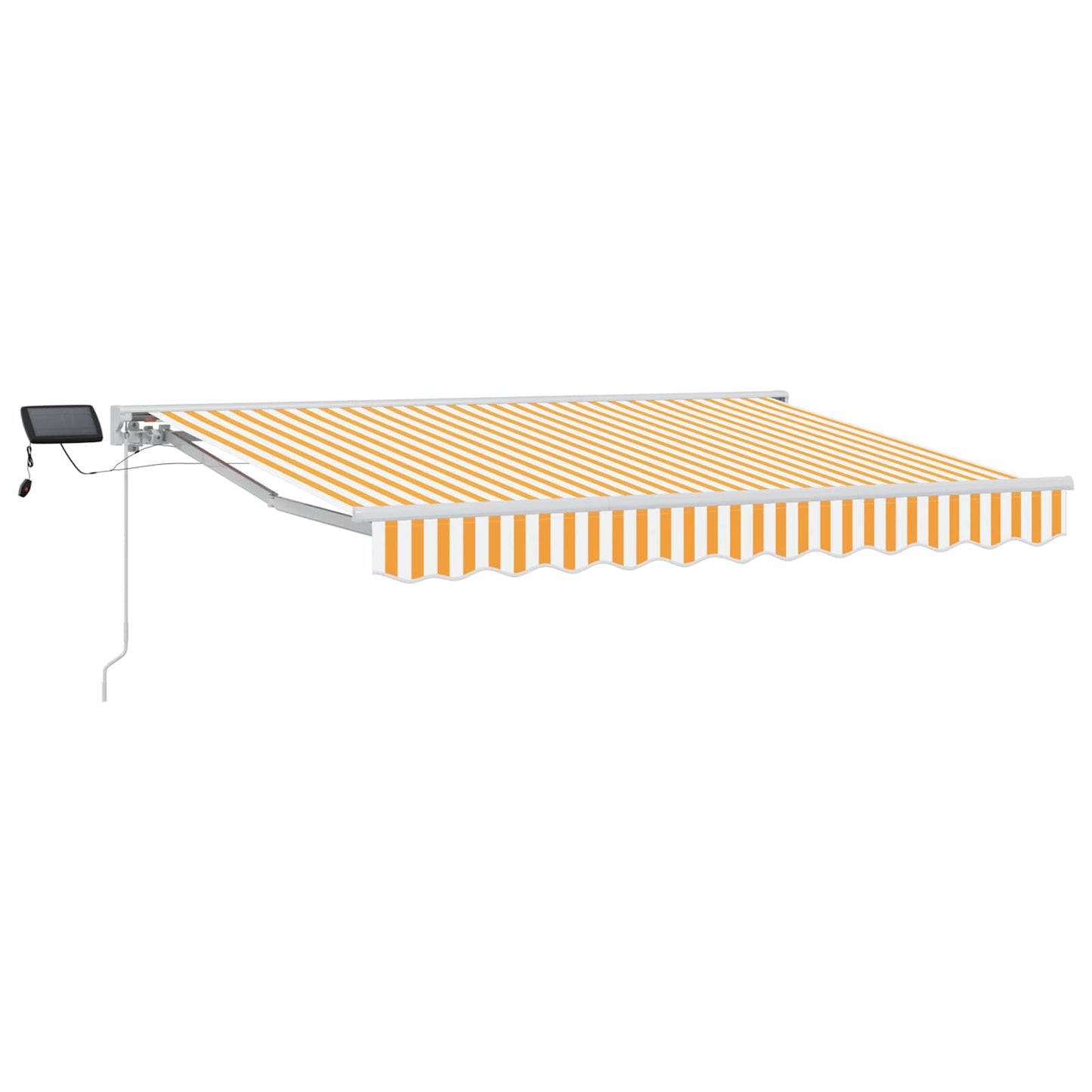 Manuell markiseramme med LEDs Gul og hvit 3,5 x 2,5 m