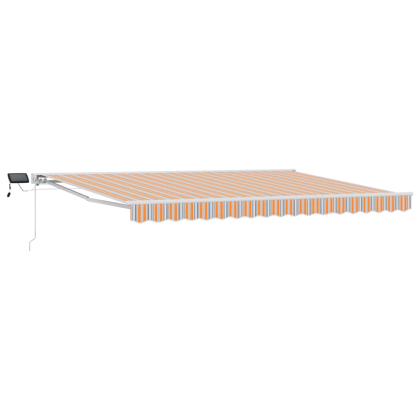 Manuell markiseramme med LEDs Blå, Oransje, Hvit 4 × 3 m
