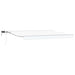 Manuell markiseramme med LEDs Hvit 4,5 × 3,5 m