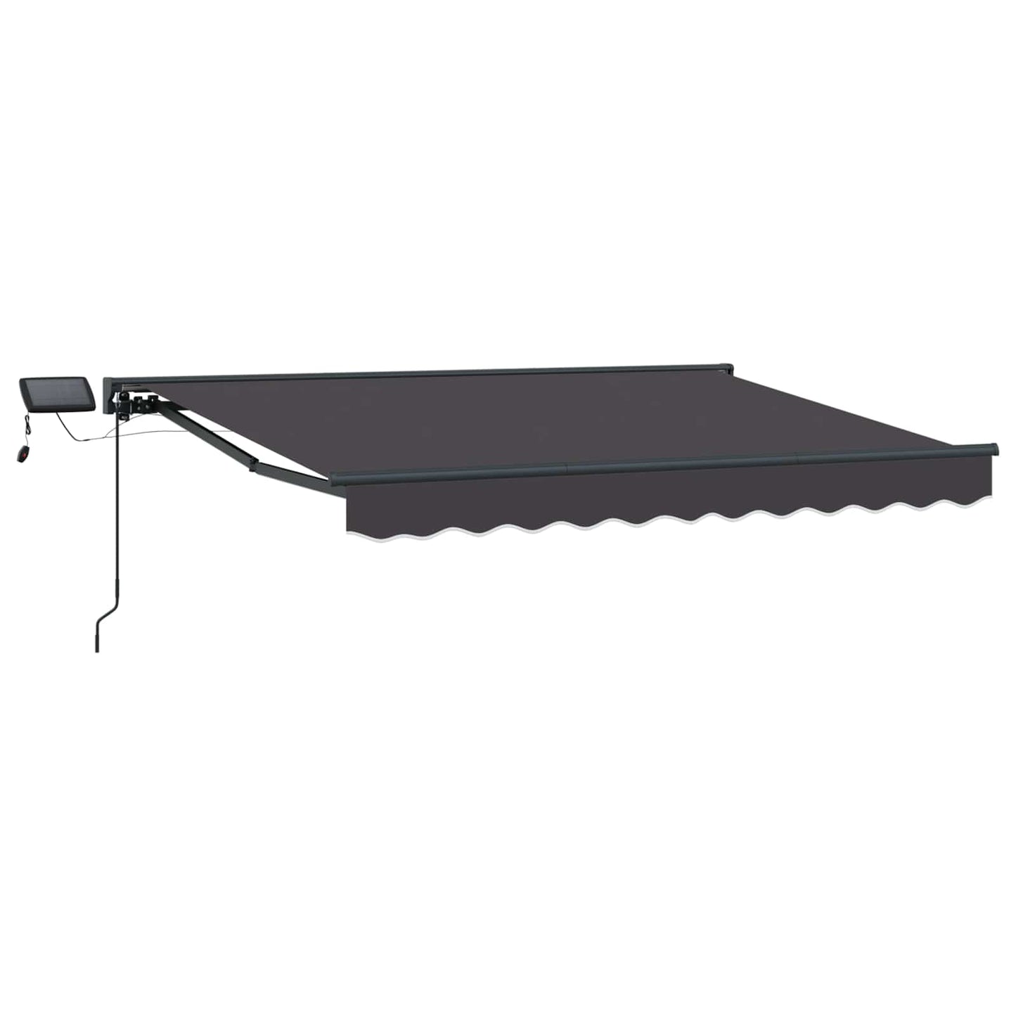 Manuell markiseramme med LEDs Antrasitt 2,5 x 2 m