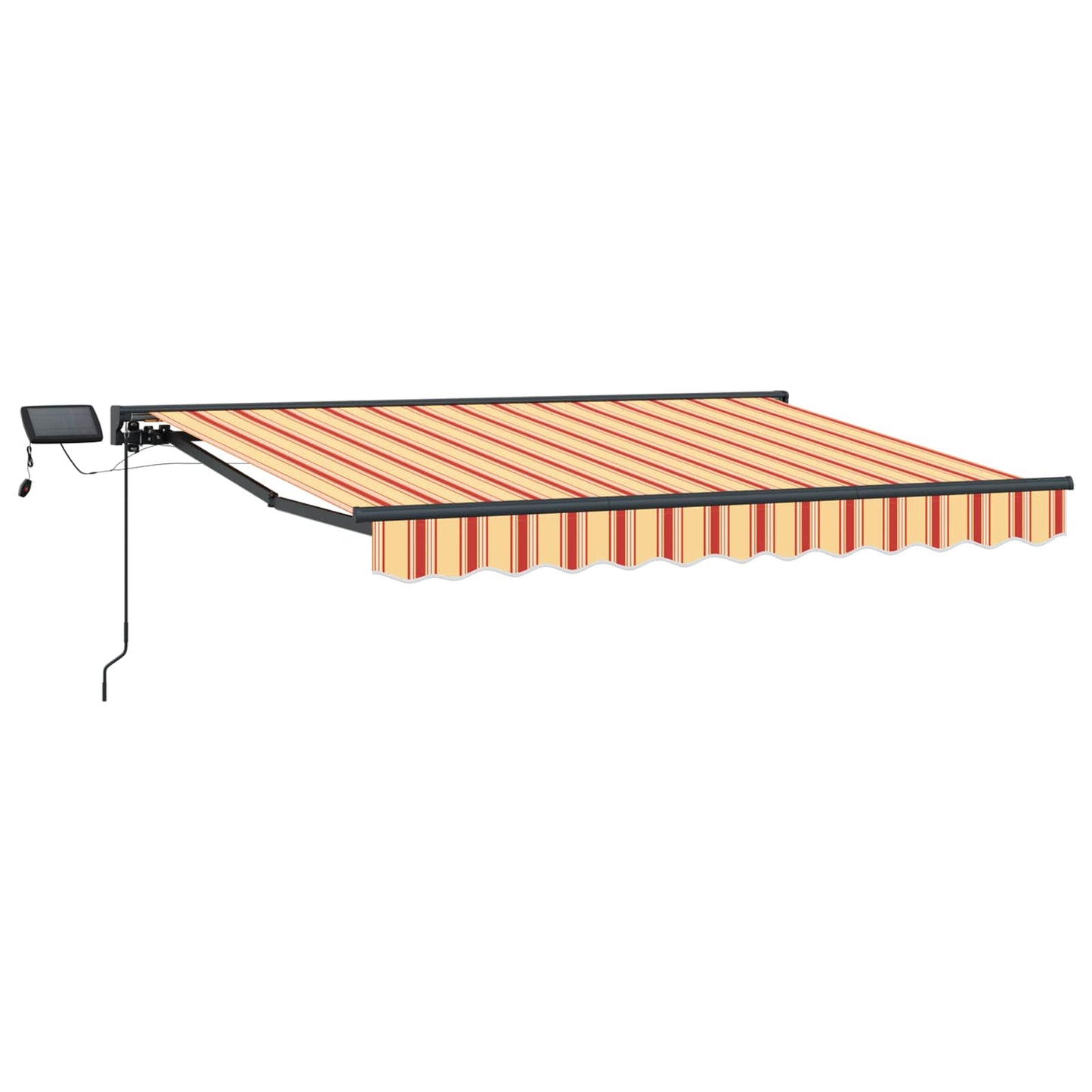 Manuell markiseramme med LEDs Gul, Oransje, Antrasitt 2,5 x 2 m