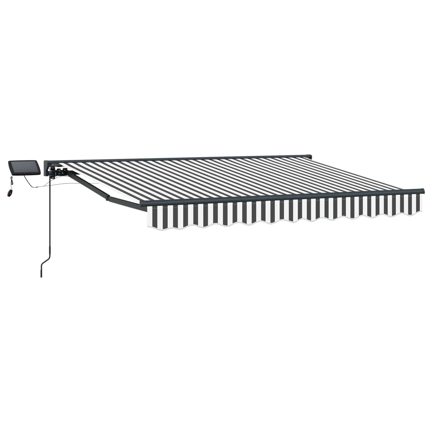 Manuell markiseramme med LEDs Antrasitt og Hvit 3 x 2 m
