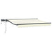 Manuell markiseramme med LEDs Krem og Antrasitt 3,5 x 2 m