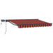 Manuell markiseramme med LEDs 3 x 2,5 m Polyester med PU-belegg