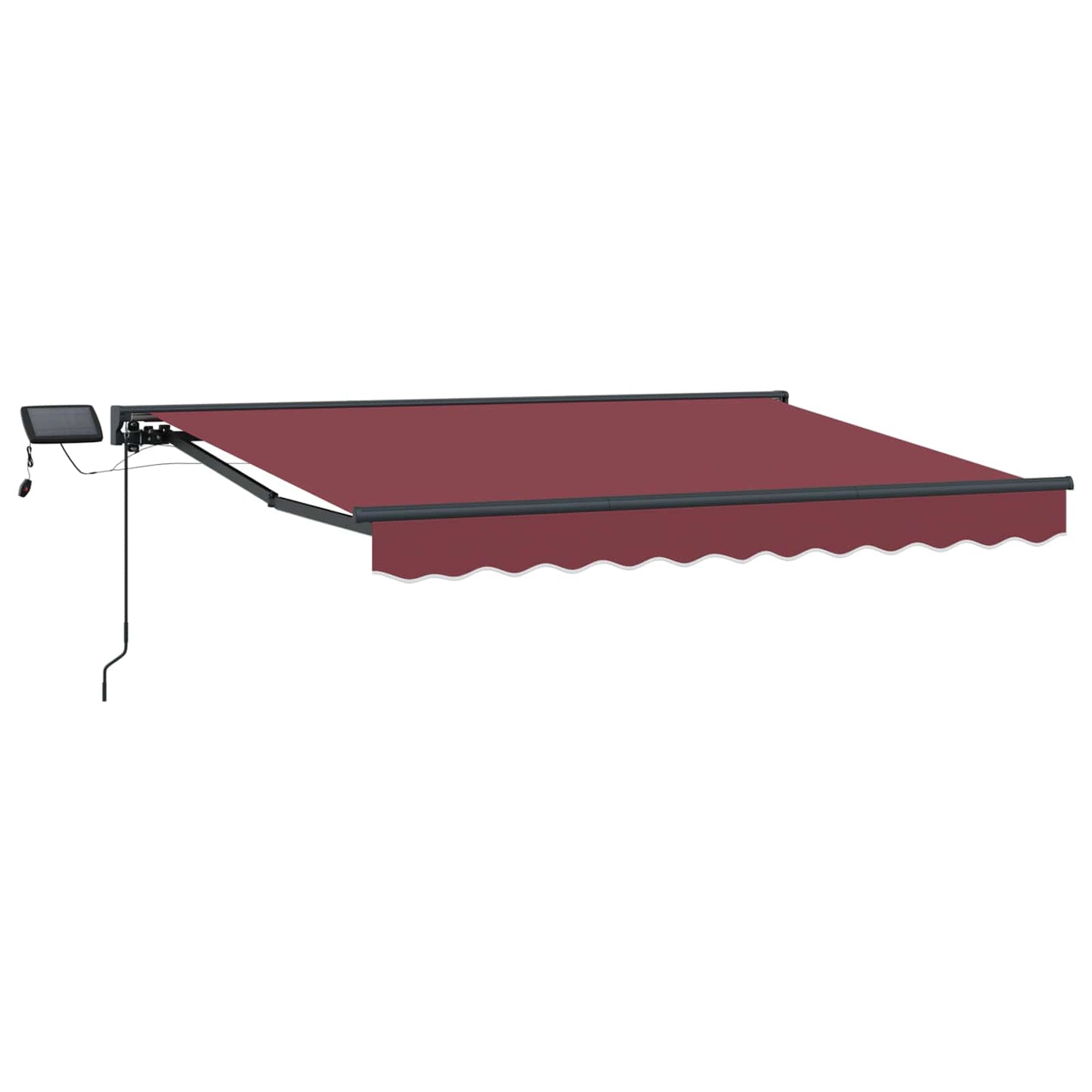 Manuell markiseramme med LEDs Burgunder og Antrasitt 3 x 2,5 m