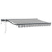 Manuell markiseramme med LEDs Antrasitt og Hvit 3 x 2,5 m