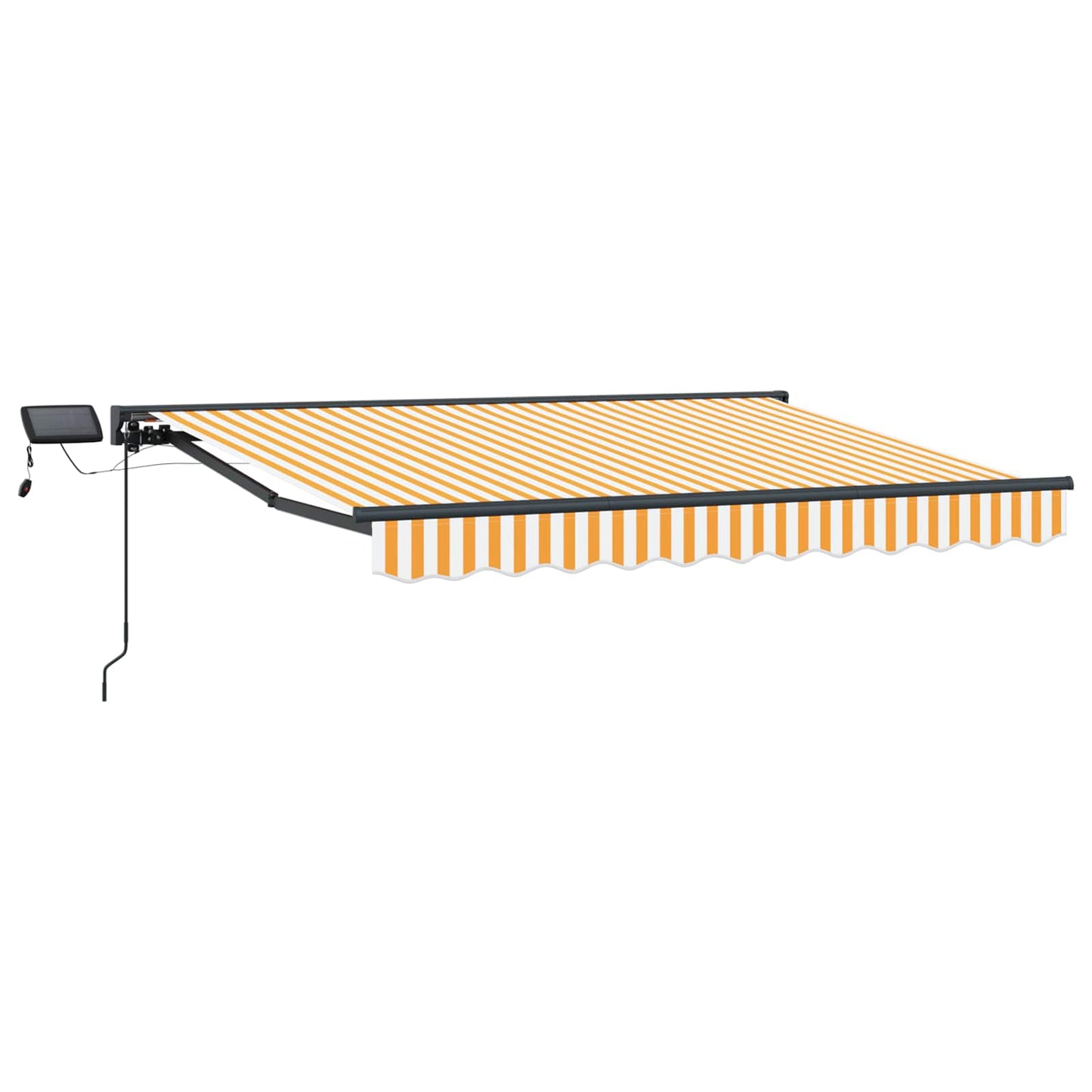 Manuell markiseramme med LEDs Gul, Hvit, Antrasitt 3,5 x 2,5 m