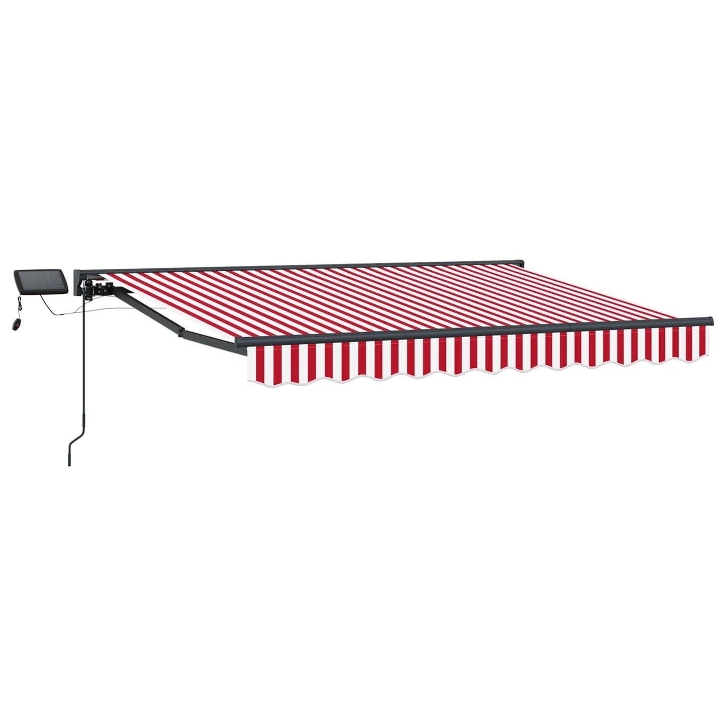 Manuell markiseramme med LEDs Rød, Hvit, Antrasitt 3,5 x 2,5 m