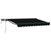Manuell markiseramme med LEDs Svart og Anthracite 3,5 x 2,5 m