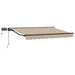 Manuell markiseramme med LEDs Beige og Antrasitt 3,5 x 2,5 m