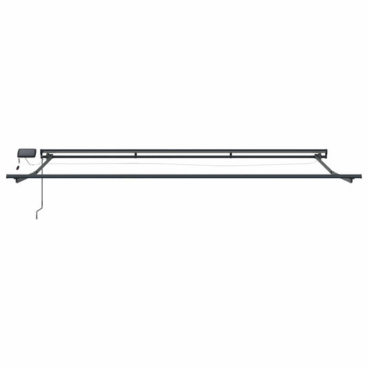 Manuell markiseramme med LEDs Gul, Oransje, Antrasitt 4 × 3 m